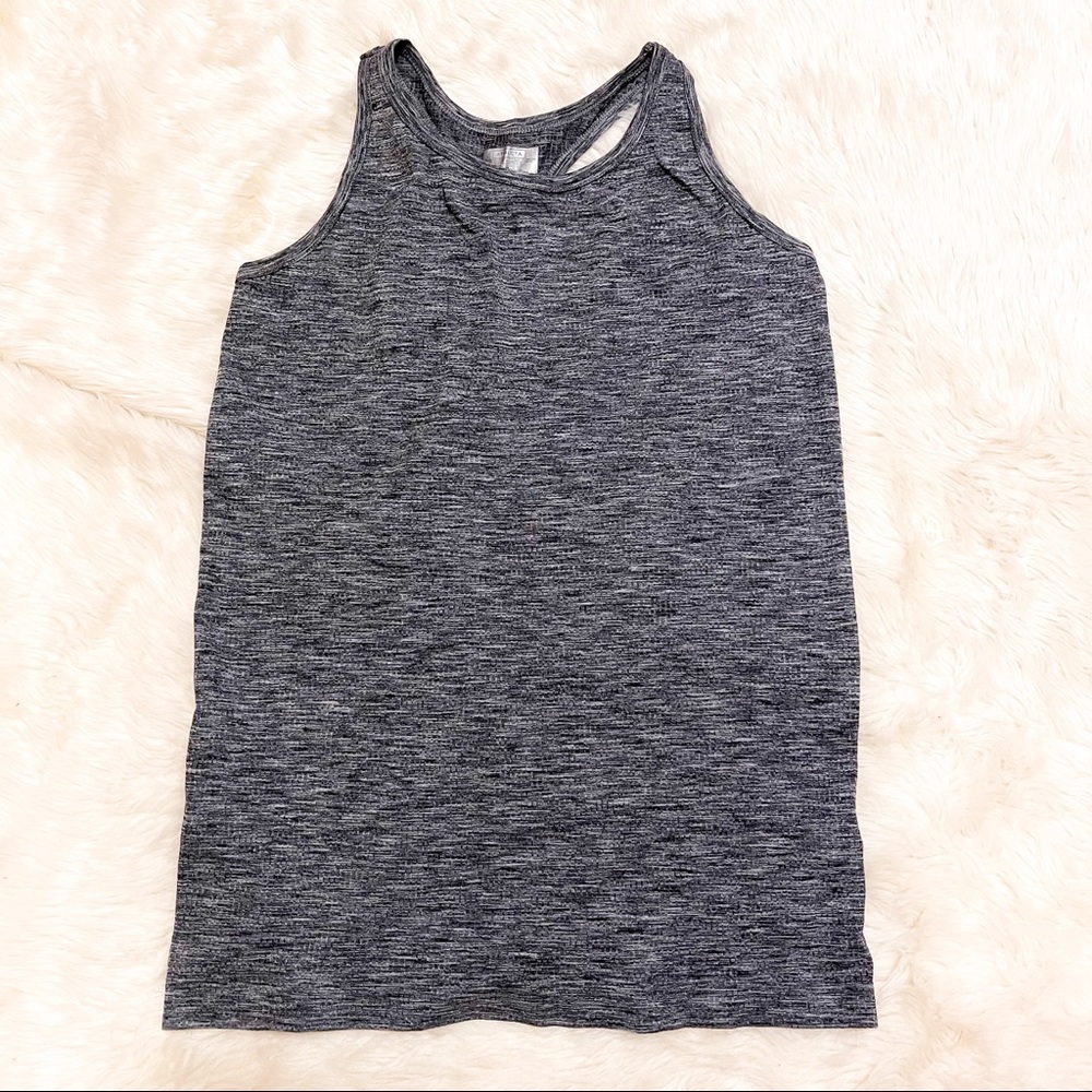 Athleta Dark Gray Workout Racerback Tank Top